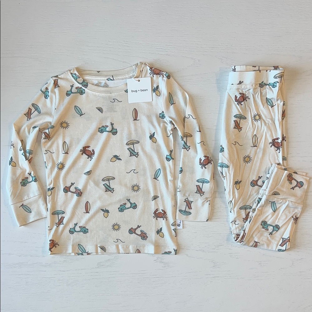 Bug + Bean La Dolce Vita Long Sleeve Bamboo Pajama Set 3T 4T 6